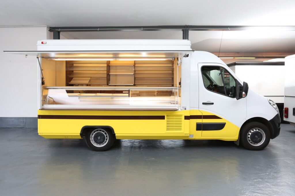 Backwaren-Verkaufsmobil für den Tourenverkauf von Haus zu Haus.